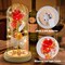 Eternal Preserved LED Rose with Butterfly in Glass Dome Décor